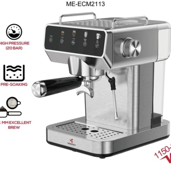 اسپرسوساز مباشی مدل ME-ECM2113 ظرفیت ۱.۵ لیتر با فیلتر استیل